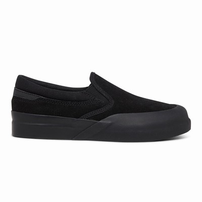 DC Infinite Slip Ons Kid's Black Skate Shoes Australia Sale JXG-963